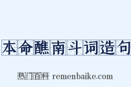 本命醮南斗词造句是什么意思的图片